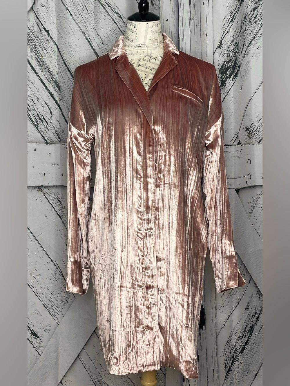 J Brand Velvet Duster Jacket Dusty Rose XS